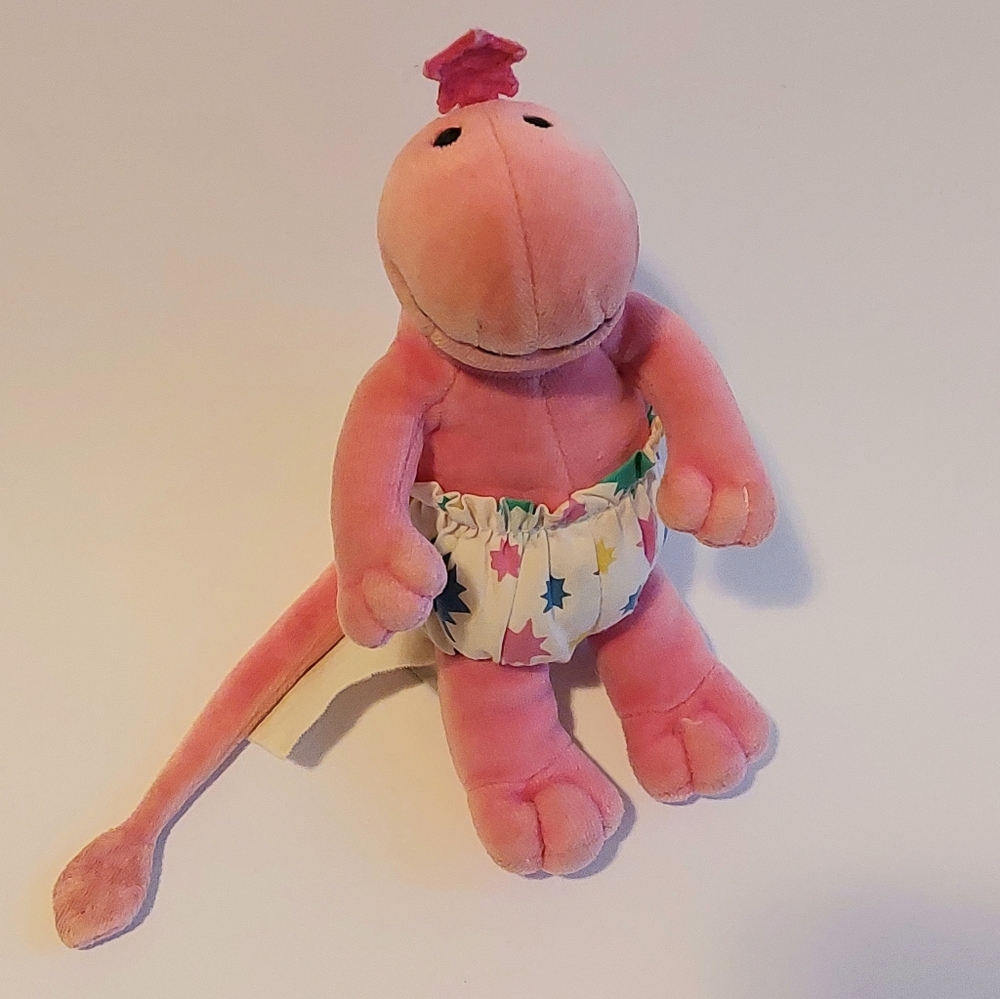 RARE 90s Gund SMALL Zwibble Dibble Pink 6” Diaper Stuffed Plush Toy